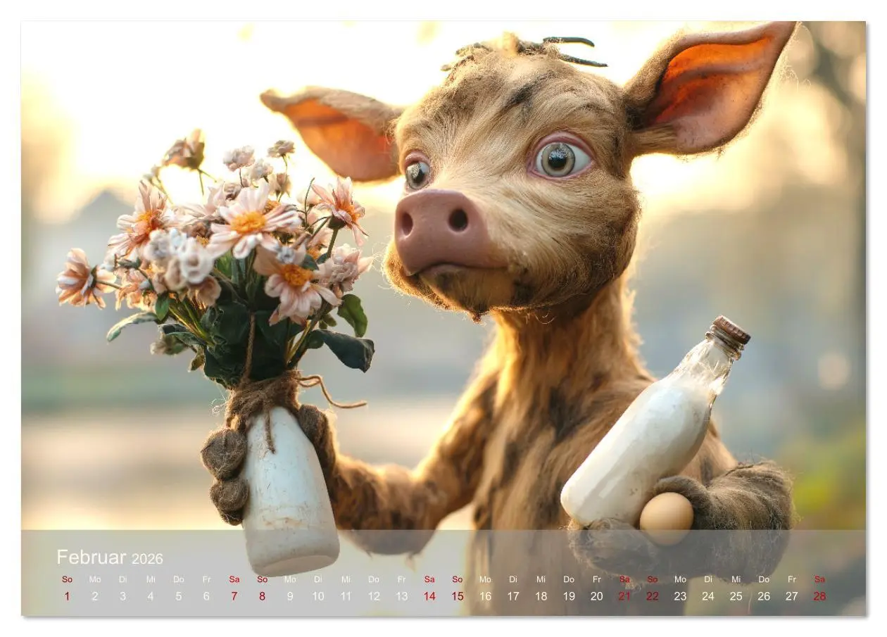 Bild: 9783457338131 | Eierlegende Wollmilchsau - der lustige Kalender mit Fabelwesen...