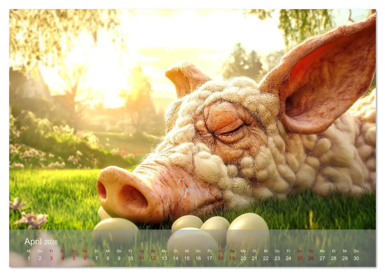 Bild: 9783457338131 | Eierlegende Wollmilchsau - der lustige Kalender mit Fabelwesen...