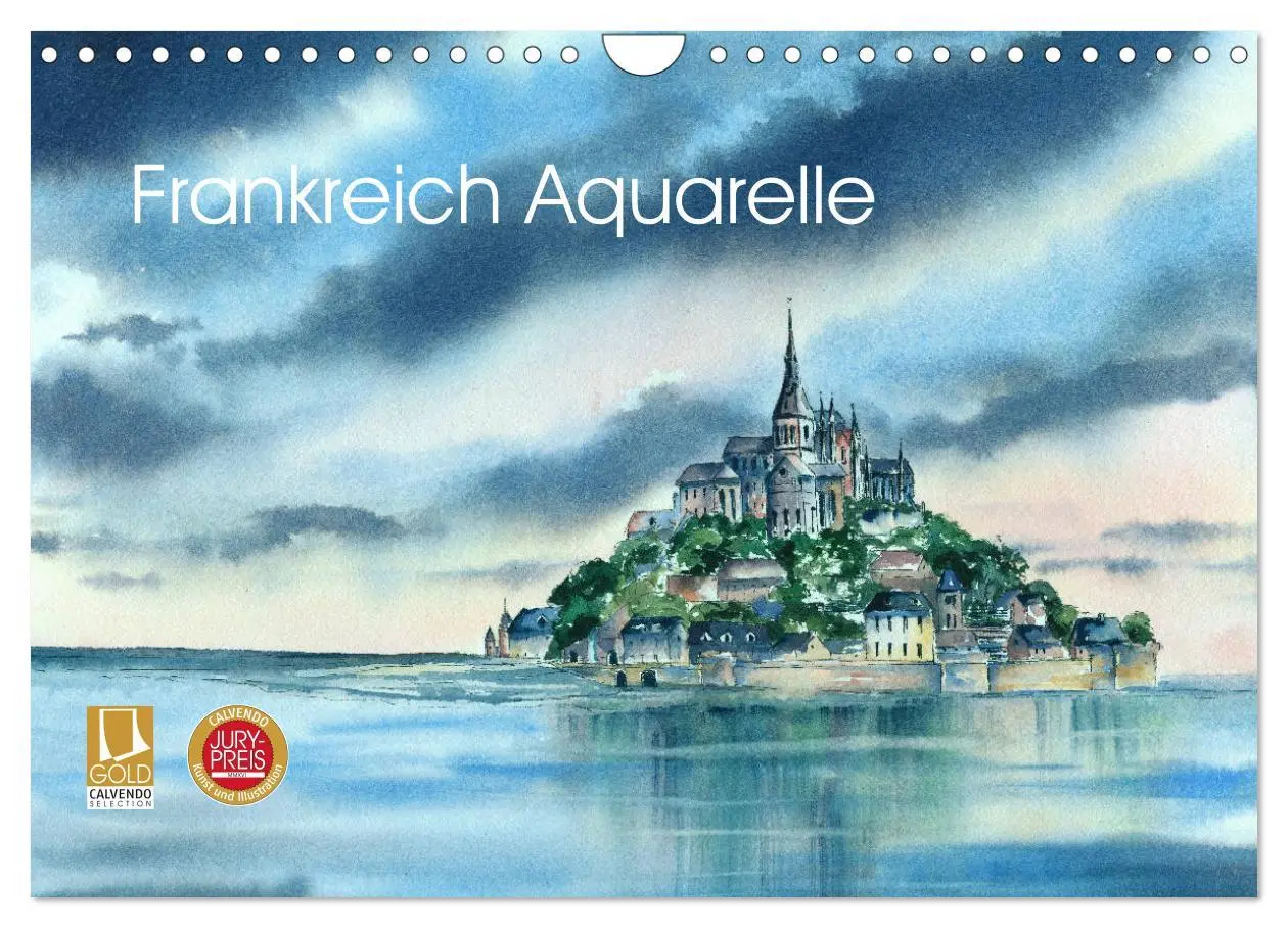 Cover: 9783457888131 | Frankreich Aquarelle (Wandkalender 2026 DIN A4 quer), CALVENDO...