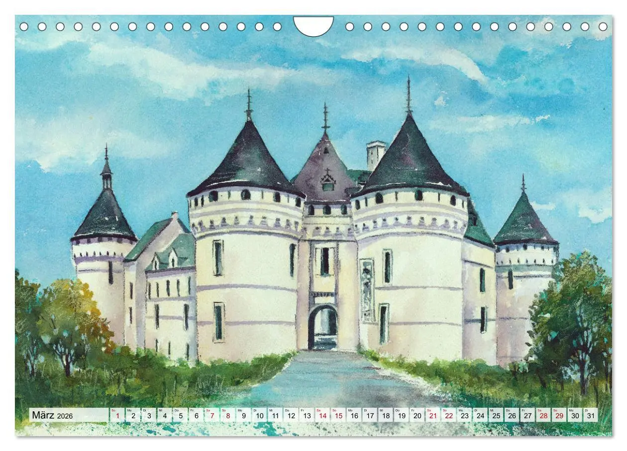 Bild: 9783457888131 | Frankreich Aquarelle (Wandkalender 2026 DIN A4 quer), CALVENDO...
