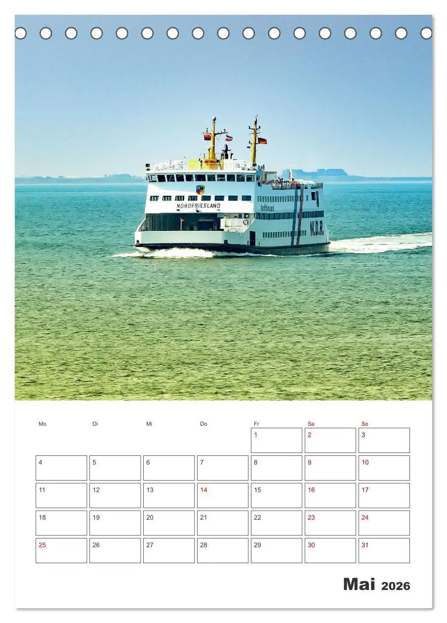Bild: 9783516358131 | Insel Föhr - Urlaubsplaner (Tischkalender 2026 DIN A5 hoch),...