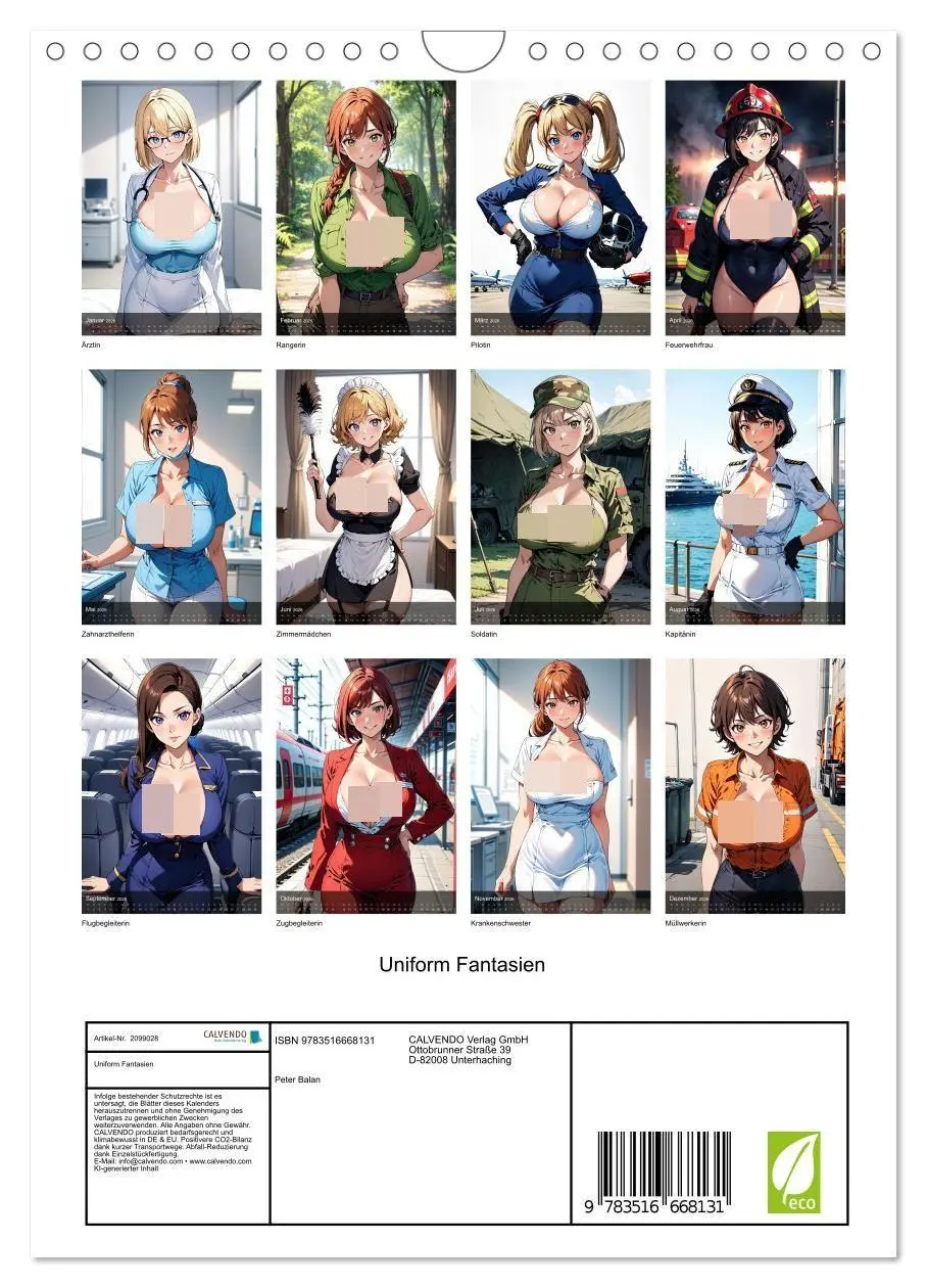 Bild: 9783516668131 | Uniform Fantasien (Wandkalender 2026 DIN A4 hoch), CALVENDO...