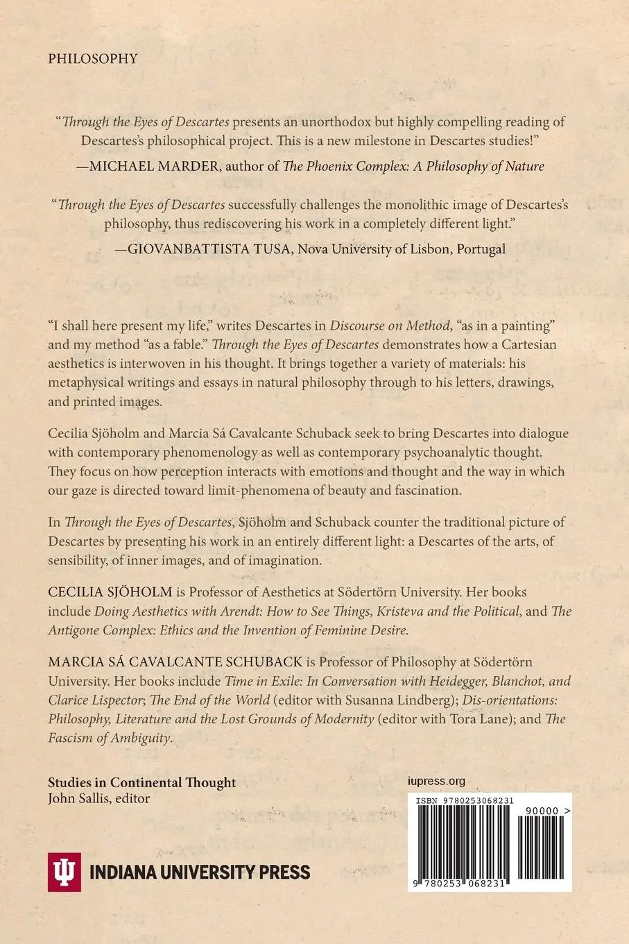 Rückseite: 9780253068231 | Through the Eyes of Descartes | Seeing, Thinking, Writing | Buch