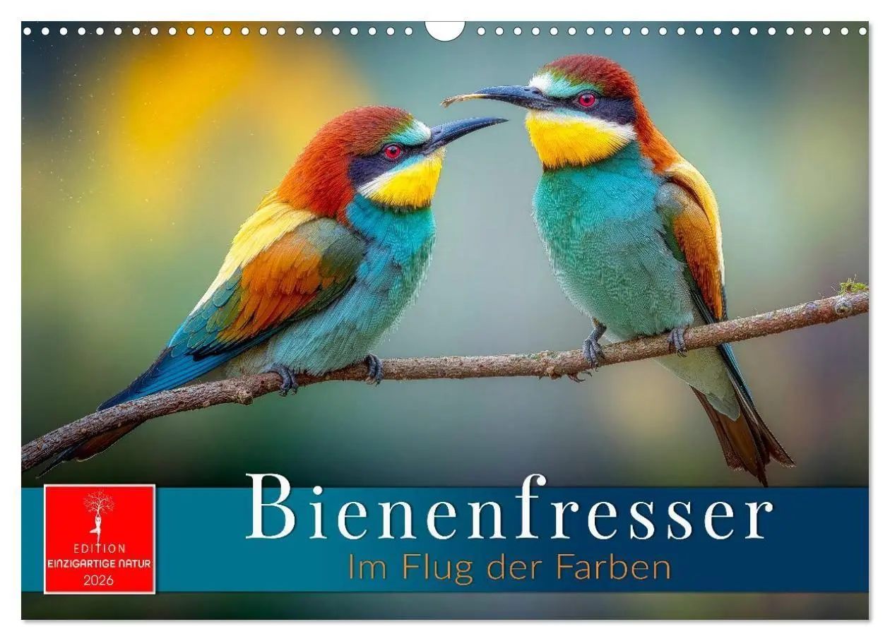 Cover: 9783516658231 | Bienenfresser - im Flug der Farben (Wandkalender 2026 DIN A3 quer),...