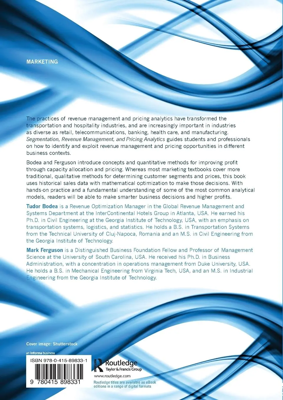 Rückseite: 9780415898331 | Segmentation, Revenue Management and Pricing Analytics | Bodea (u. a.)