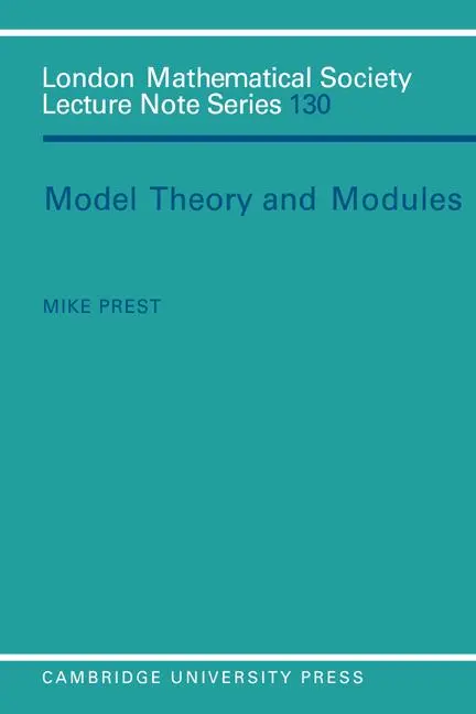 Cover: 9780521348331 | Model Theory and Modules | Mike Prest (u. a.) | Taschenbuch | Englisch