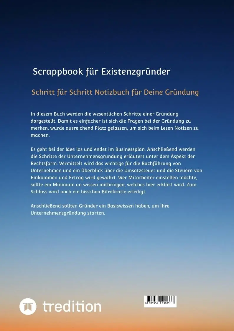 Rückseite: 9783384298331 | Scrappbook für Existenzgründer | André Hintz | Taschenbuch | Paperback
