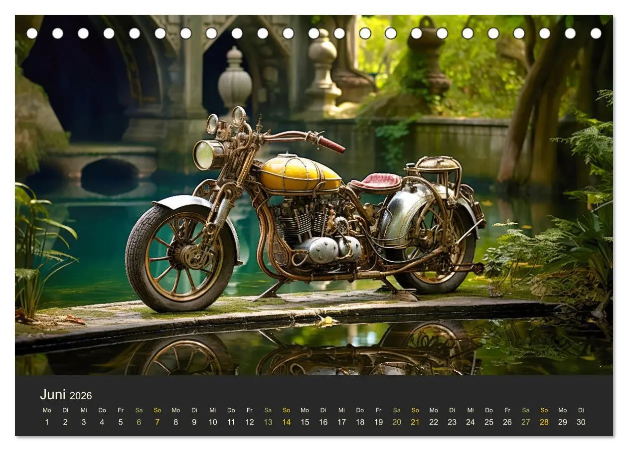 Bild: 9783457488331 | Steampunk Motorräder (Tischkalender 2026 DIN A5 quer), CALVENDO...