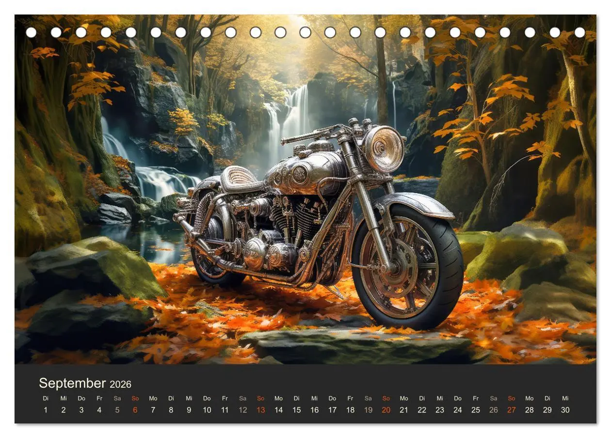 Bild: 9783457488331 | Steampunk Motorräder (Tischkalender 2026 DIN A5 quer), CALVENDO...