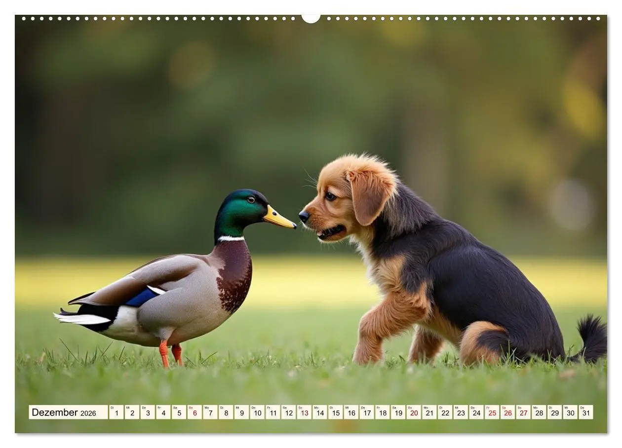 Bild: 9783516028331 | Ungewöhnliche Tierfreundschaften (Wandkalender 2026 DIN A2 quer),...