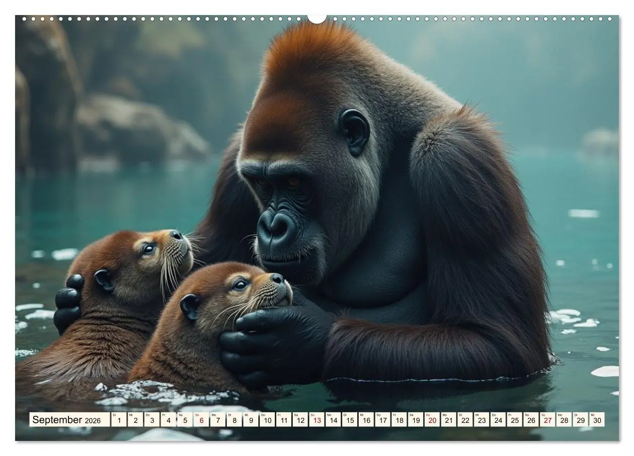 Bild: 9783516028331 | Ungewöhnliche Tierfreundschaften (Wandkalender 2026 DIN A2 quer),...