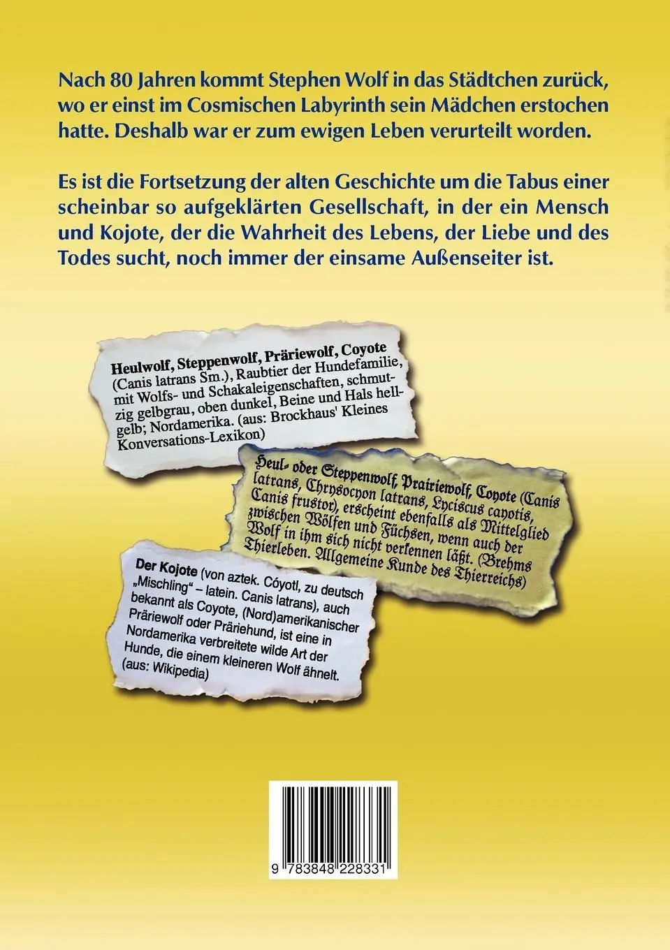 Rückseite: 9783848228331 | Der Kojote kommt zurück | Stephen Wolf | Taschenbuch | 204 S. | 2012