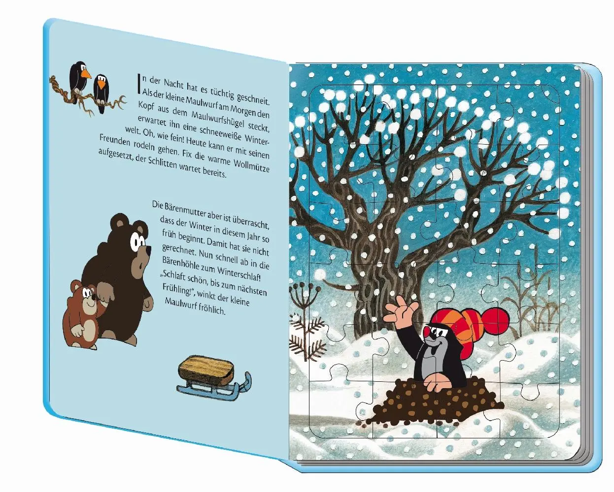 Bild: 9783957748331 | Trötsch Der kleine Maulwurf Winter Puzzlebuch | Zdenek Miler | Buch