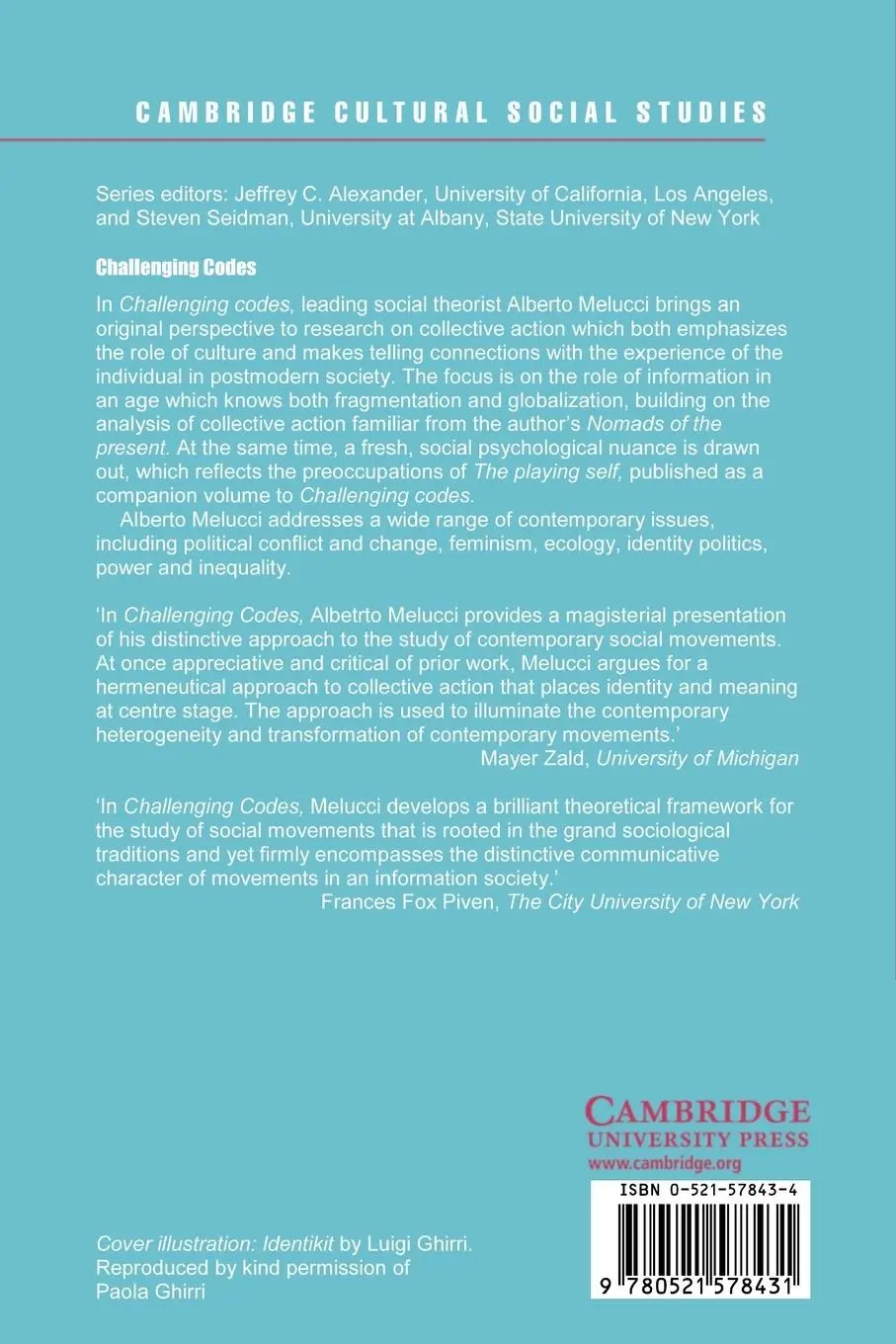 Rückseite: 9780521578431 | Challenging Codes | Collective Action in the Information Age | Melucci