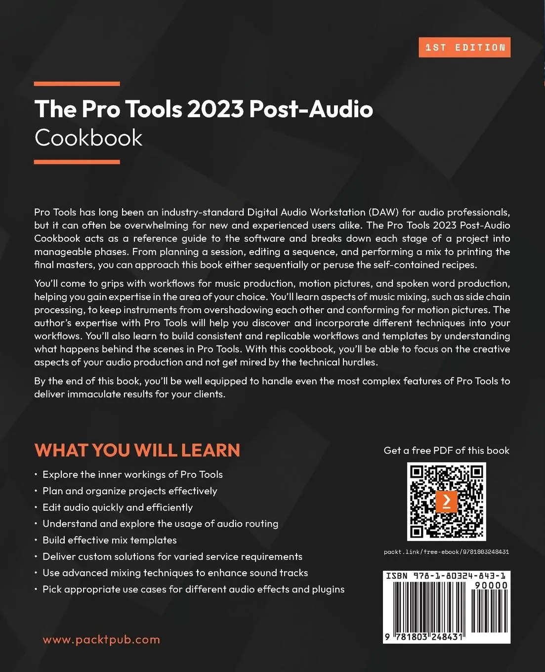 Rückseite: 9781803248431 | The Pro Tools 2023 Post-Audio Cookbook | Emiliano Paternostro | Buch