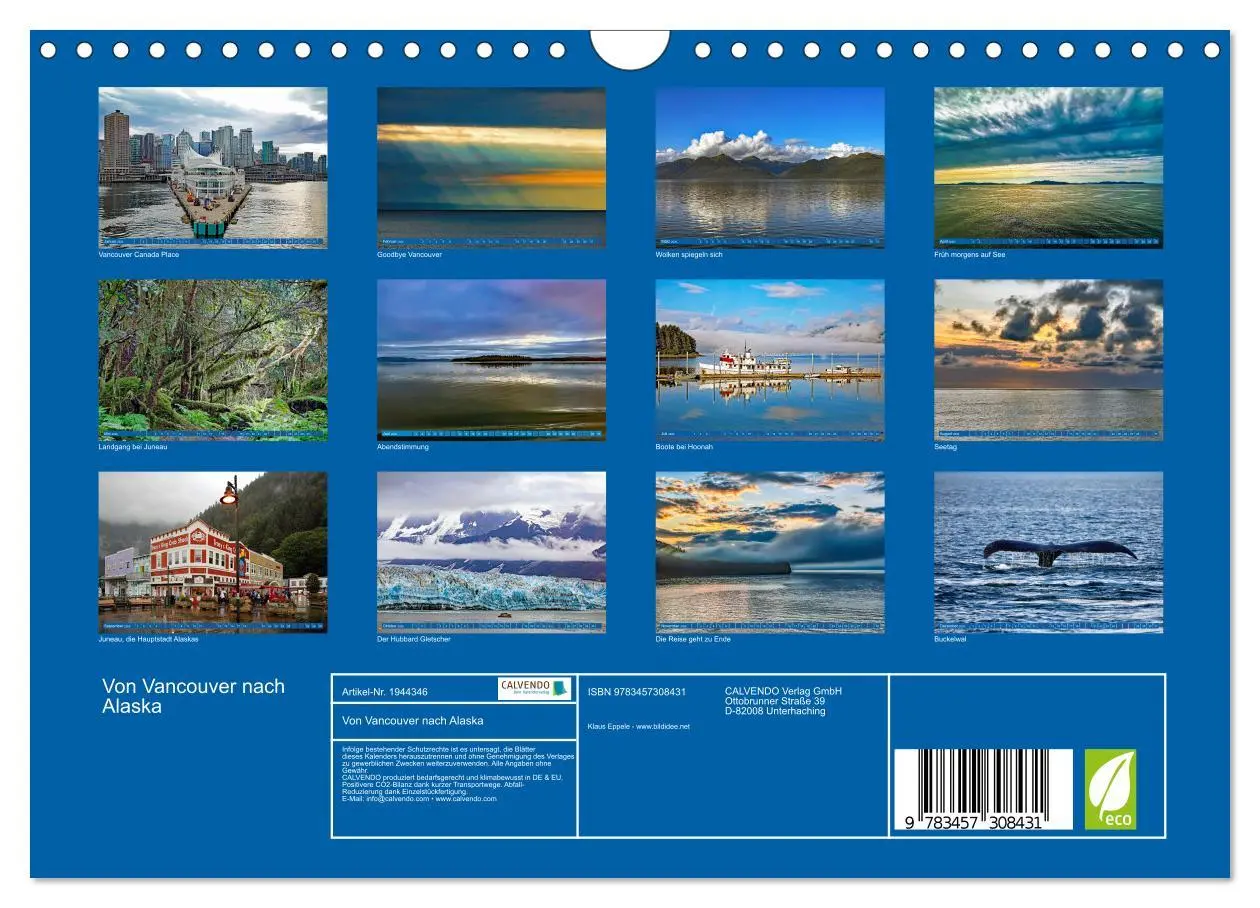 Bild: 9783457308431 | Von Vancouver nach Alaska (Wandkalender 2026 DIN A4 quer), CALVENDO...