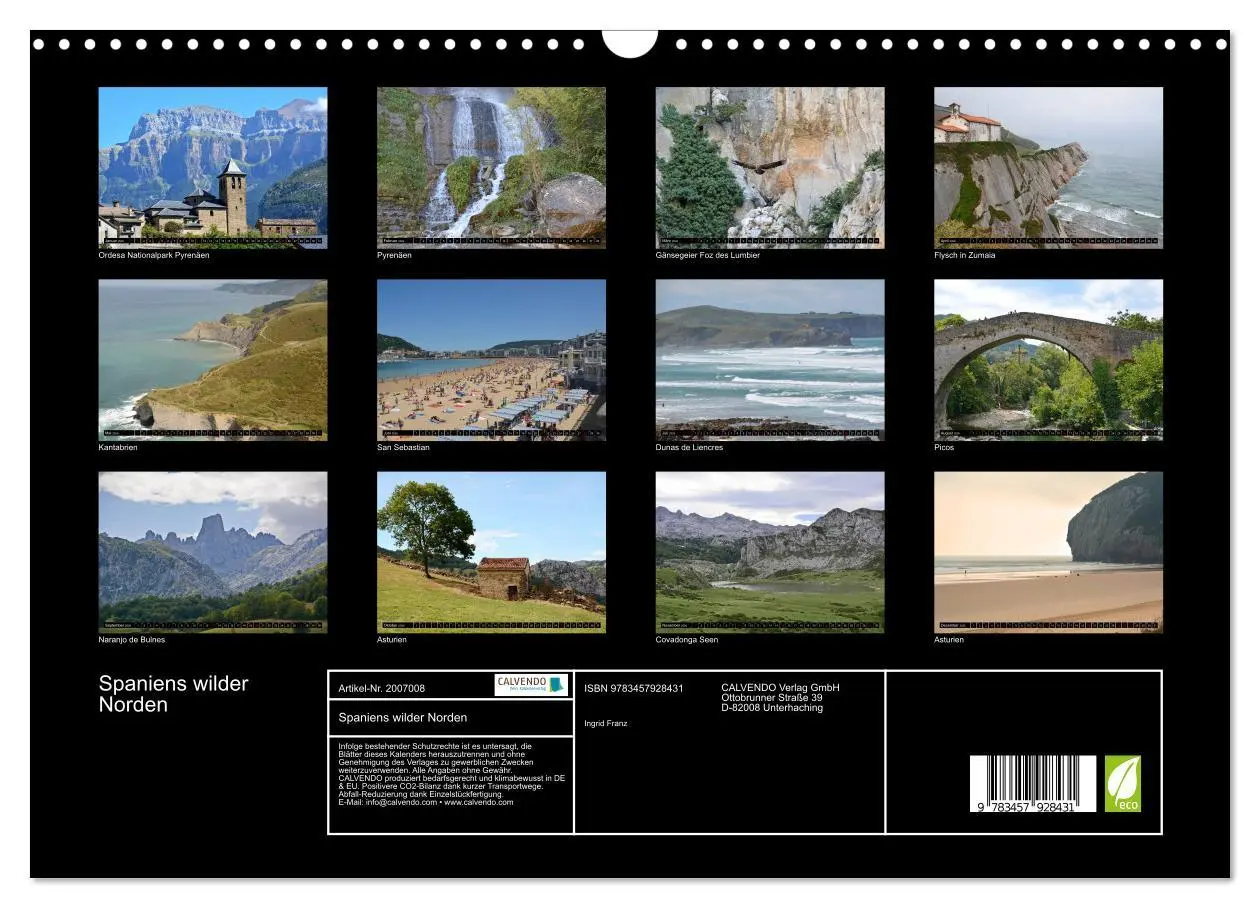 Bild: 9783457928431 | Spaniens wilder Norden (Wandkalender 2026 DIN A3 quer), CALVENDO...