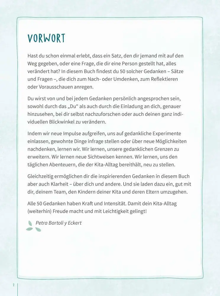 Bild: 9783834668431 | 50 Gedanken für mehr Leichtigkeit im Kita-Alltag | Eckert | Buch