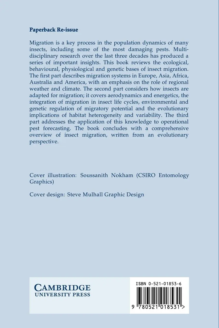Rückseite: 9780521018531 | Insect Migration | Tracking Resources Through Space and Time | Buch