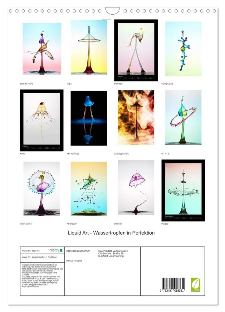 Bild: 9783457088531 | Liquid Art - Wassertropfen in Perfektion (Wandkalender 2025 DIN A3...