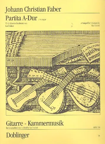 Cover: 9790012148531 | Partita für 3 Gitarren | Johann Christoph Faber | EAN 9790012148531