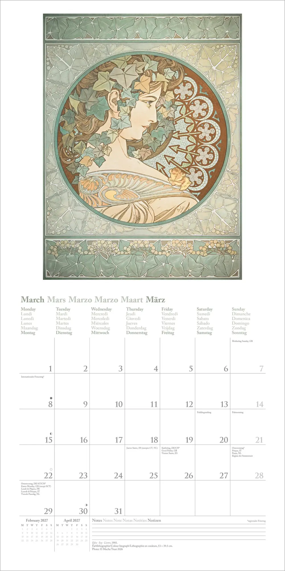 Bild: 4069095018631 | Mucha 2027 | Neumann Verlage GmbH &amp; Co KG | Kalender | 14 S. | Deutsch