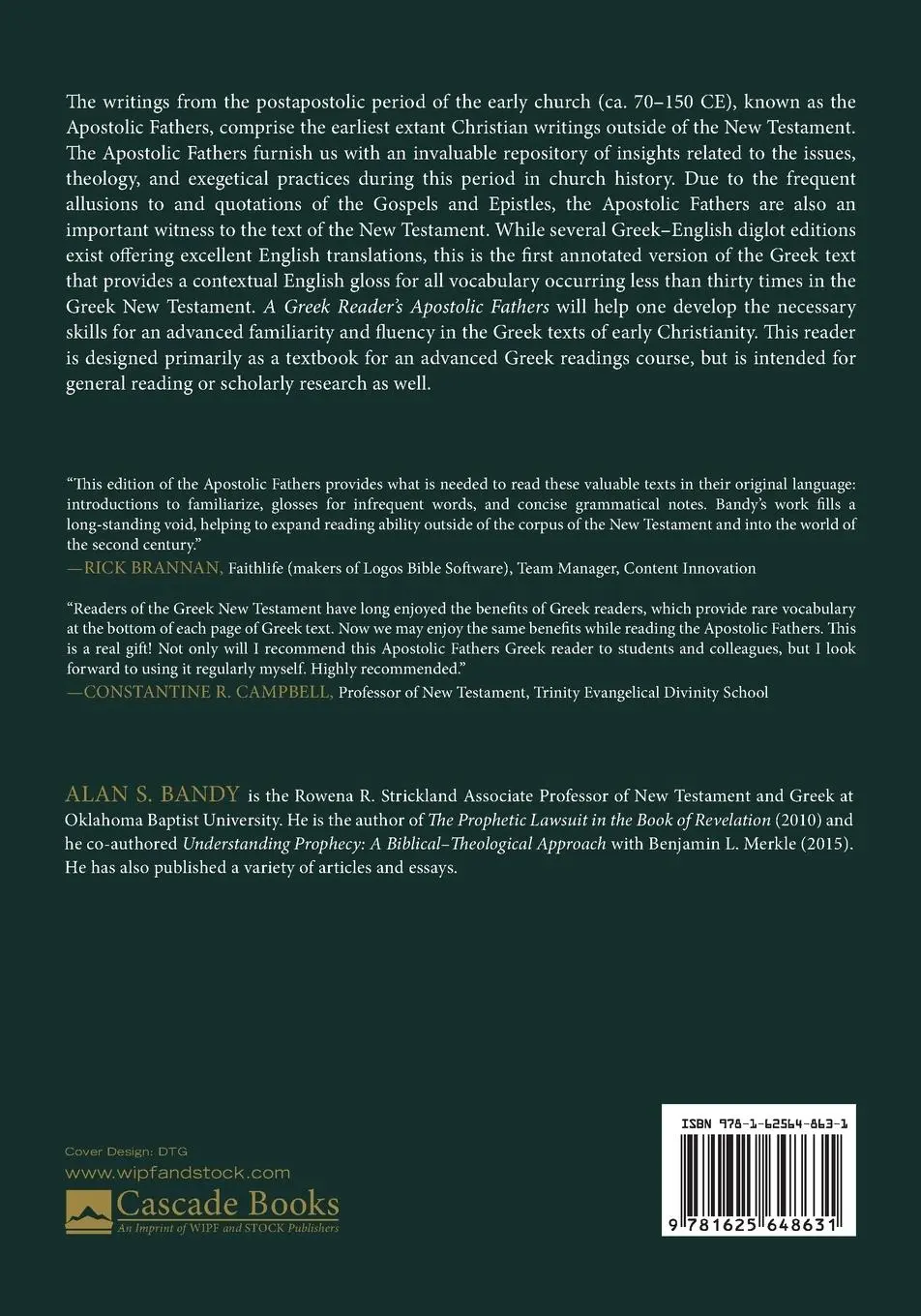 Rückseite: 9781625648631 | A Greek Reader's Apostolic Fathers | Alan S. Bandy | Taschenbuch
