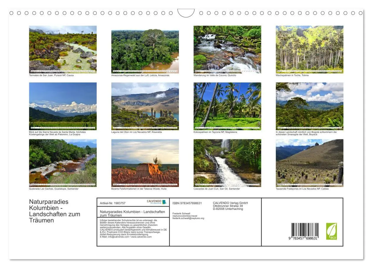 Bild: 9783457698631 | Naturparadies Kolumbien - Landschaften zum Träumen (Wandkalender...