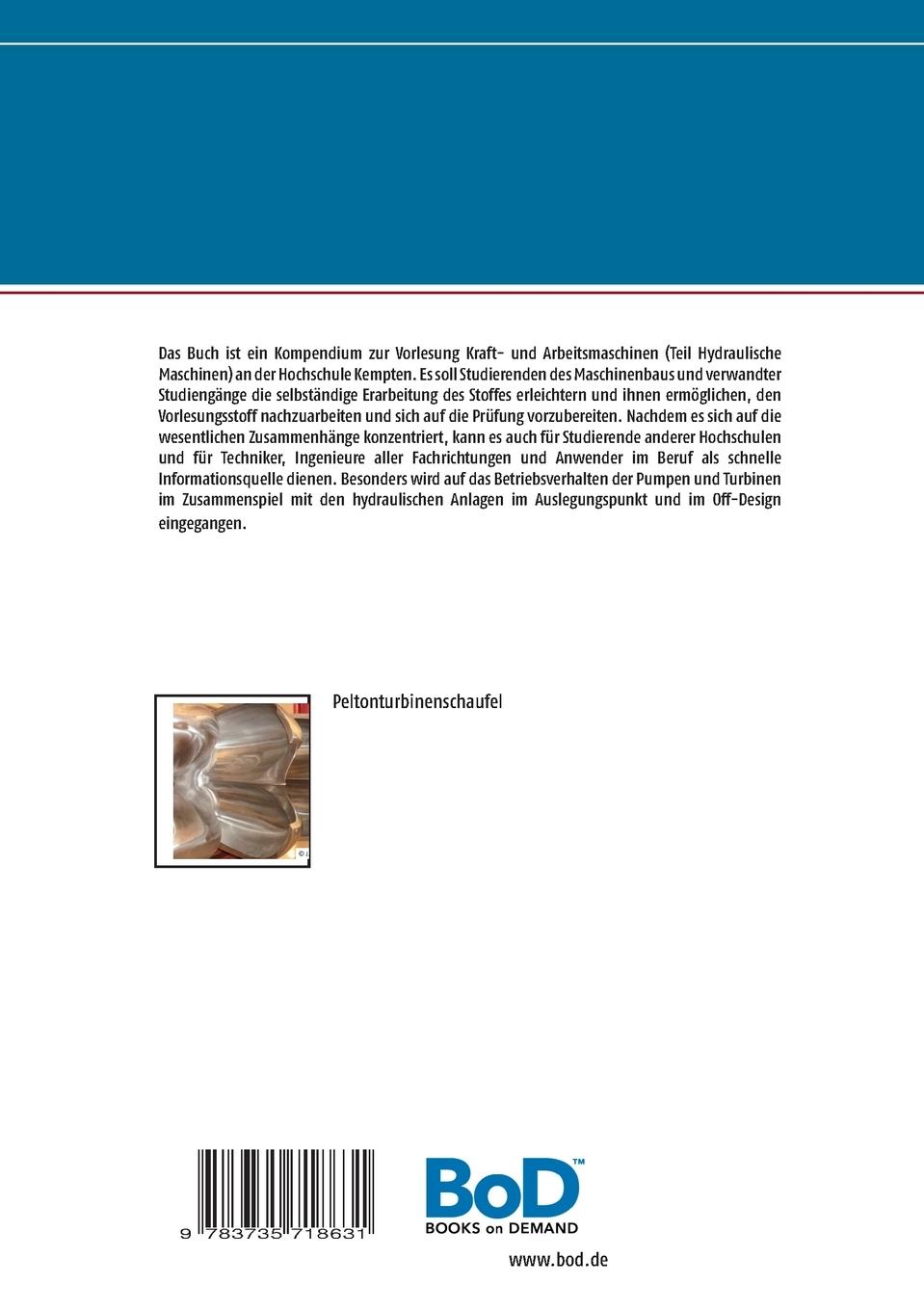 Rückseite: 9783735718631 | Strömungsmaschinen als Kraft- und Arbeitsmaschinen | Jost Braun | Buch