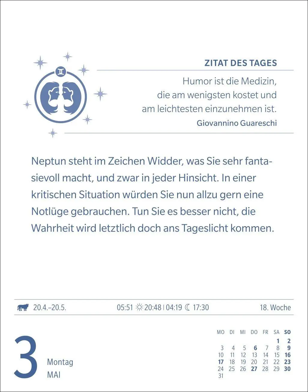 Bild: 9783840038631 | Zwillinge Sternzeichenkalender 2027 - Tagesabreißkalender - Ihr...