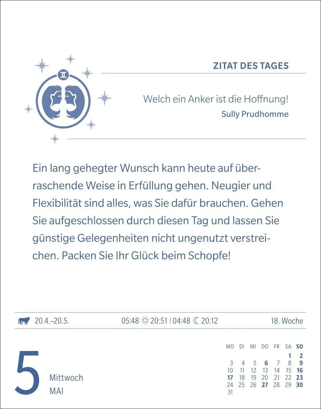 Bild: 9783840038631 | Zwillinge Sternzeichenkalender 2027 - Tagesabreißkalender - Ihr...