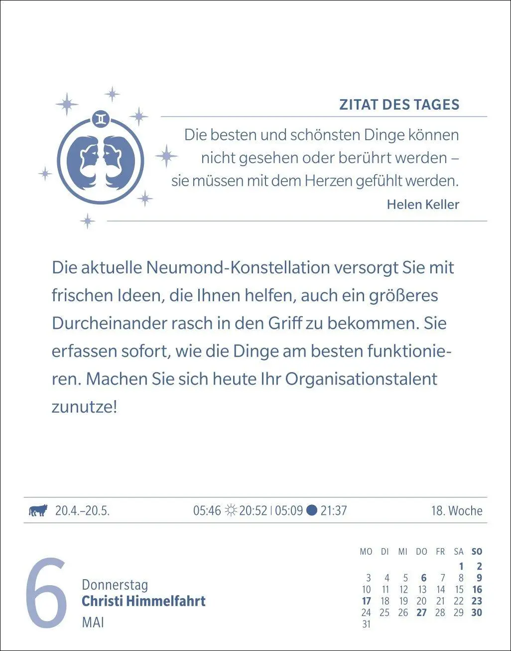 Bild: 9783840038631 | Zwillinge Sternzeichenkalender 2027 - Tagesabreißkalender - Ihr...
