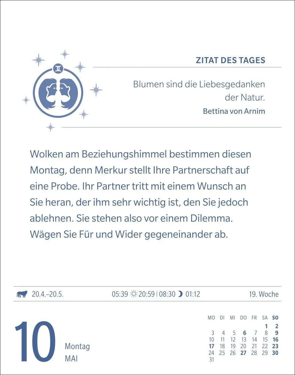 Bild: 9783840038631 | Zwillinge Sternzeichenkalender 2027 - Tagesabreißkalender - Ihr...