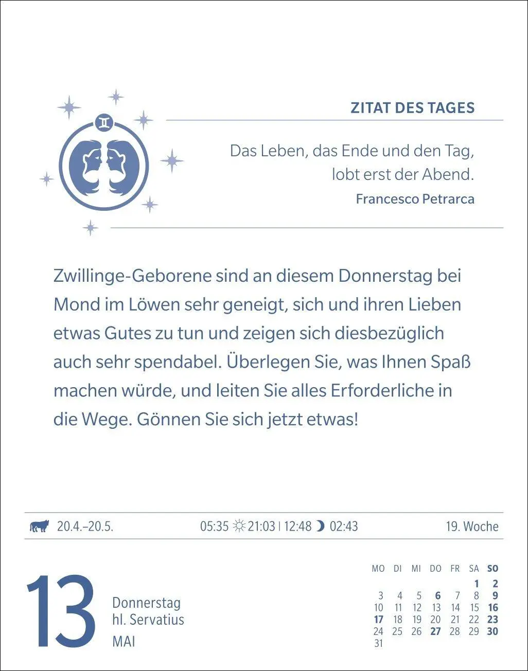 Bild: 9783840038631 | Zwillinge Sternzeichenkalender 2027 - Tagesabreißkalender - Ihr...
