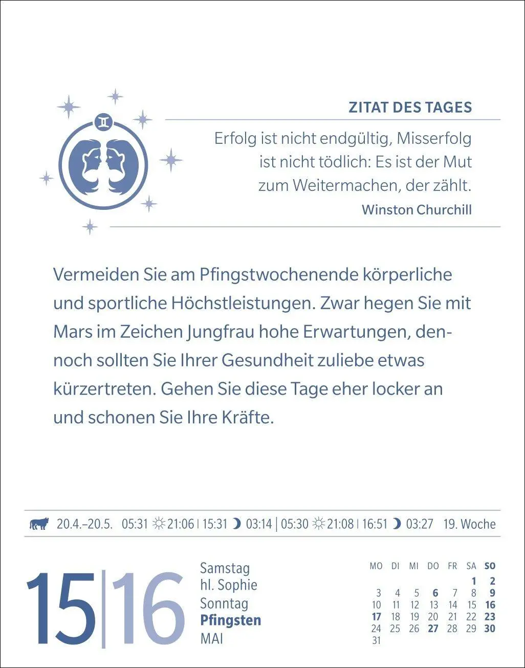 Bild: 9783840038631 | Zwillinge Sternzeichenkalender 2027 - Tagesabreißkalender - Ihr...