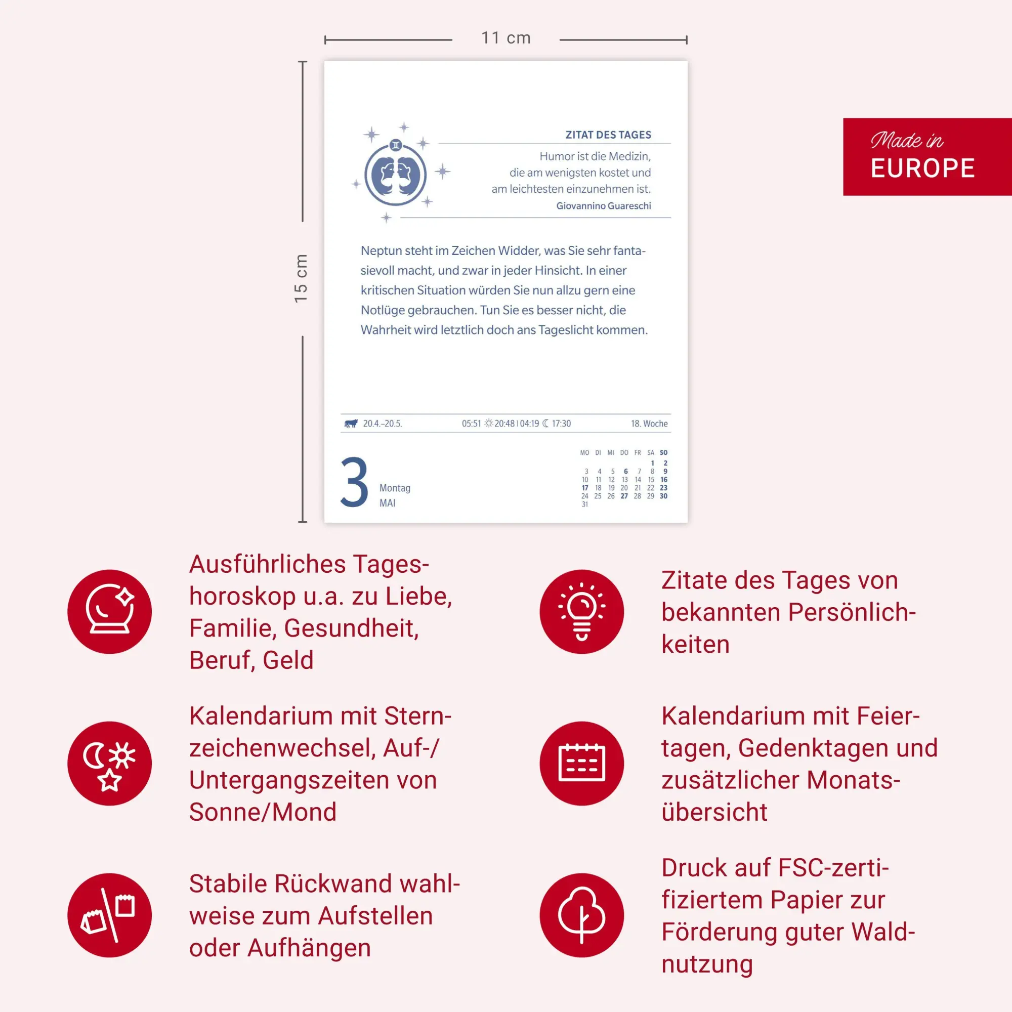 Bild: 9783840038631 | Zwillinge Sternzeichenkalender 2027 - Tagesabreißkalender - Ihr...