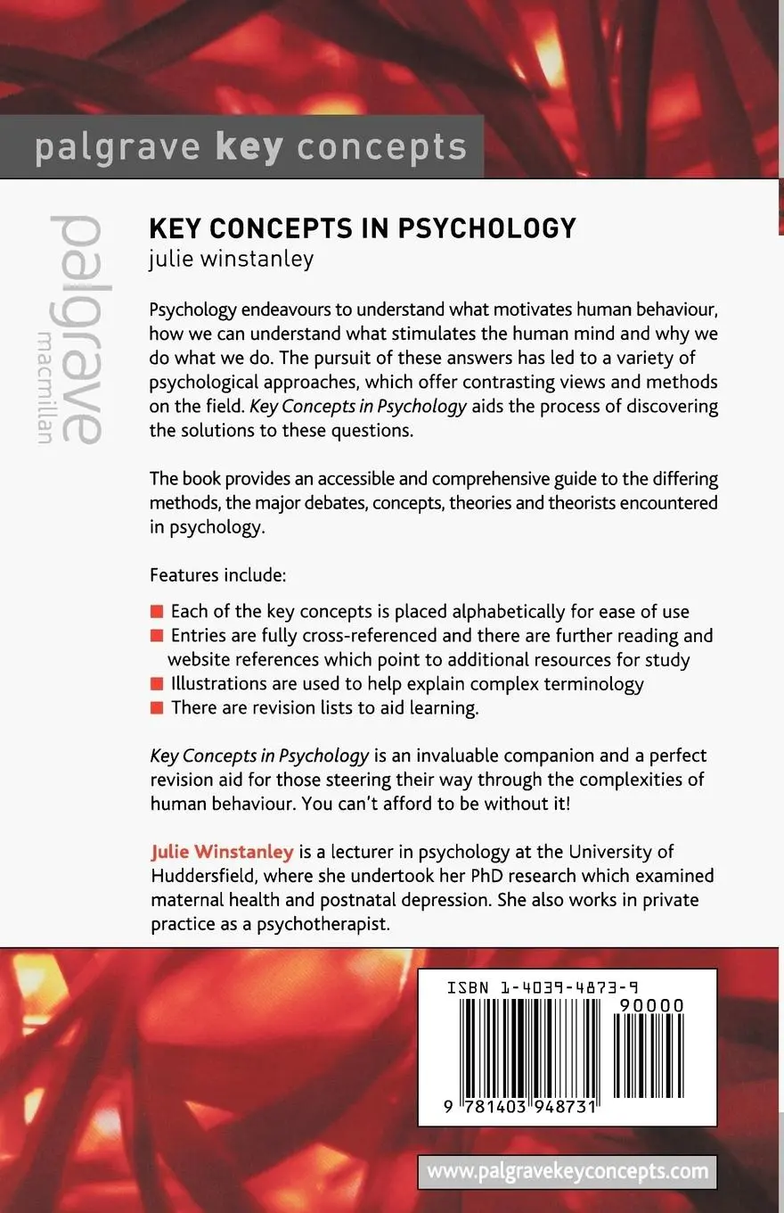 Rückseite: 9781403948731 | Key Concepts in Psychology | Julie Winstanley | Taschenbuch | Englisch