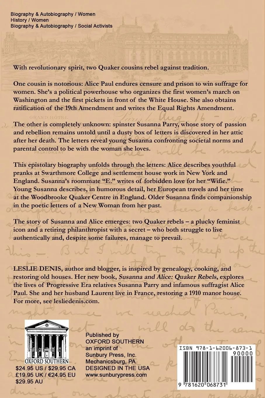 Rückseite: 9781620068731 | Susanna and Alice - Quaker Rebels | Leslie Denis | Taschenbuch | 2022