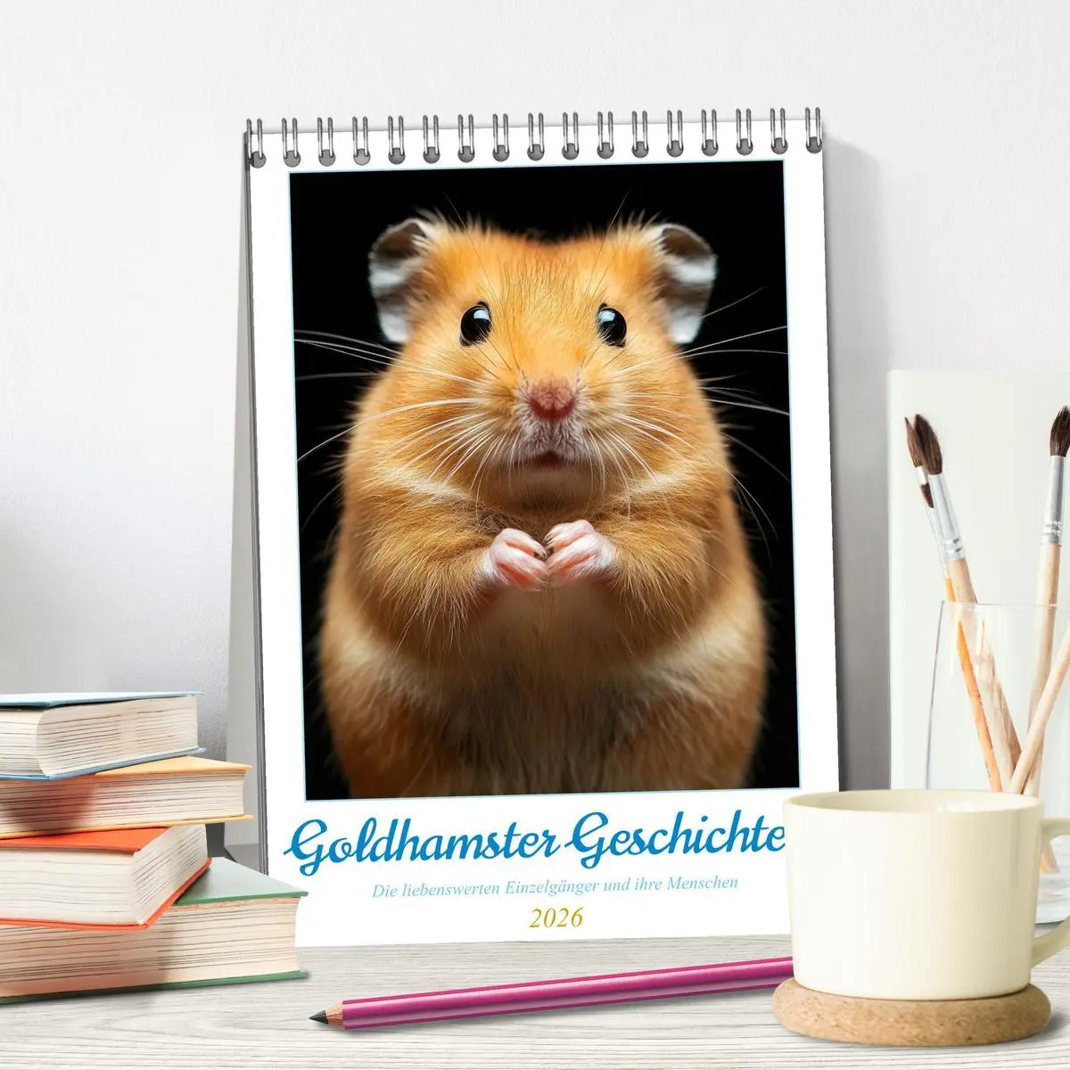 Bild: 9783516538731 | Goldhamster Geschichten (Tischkalender 2026 DIN A5 hoch), CALVENDO...