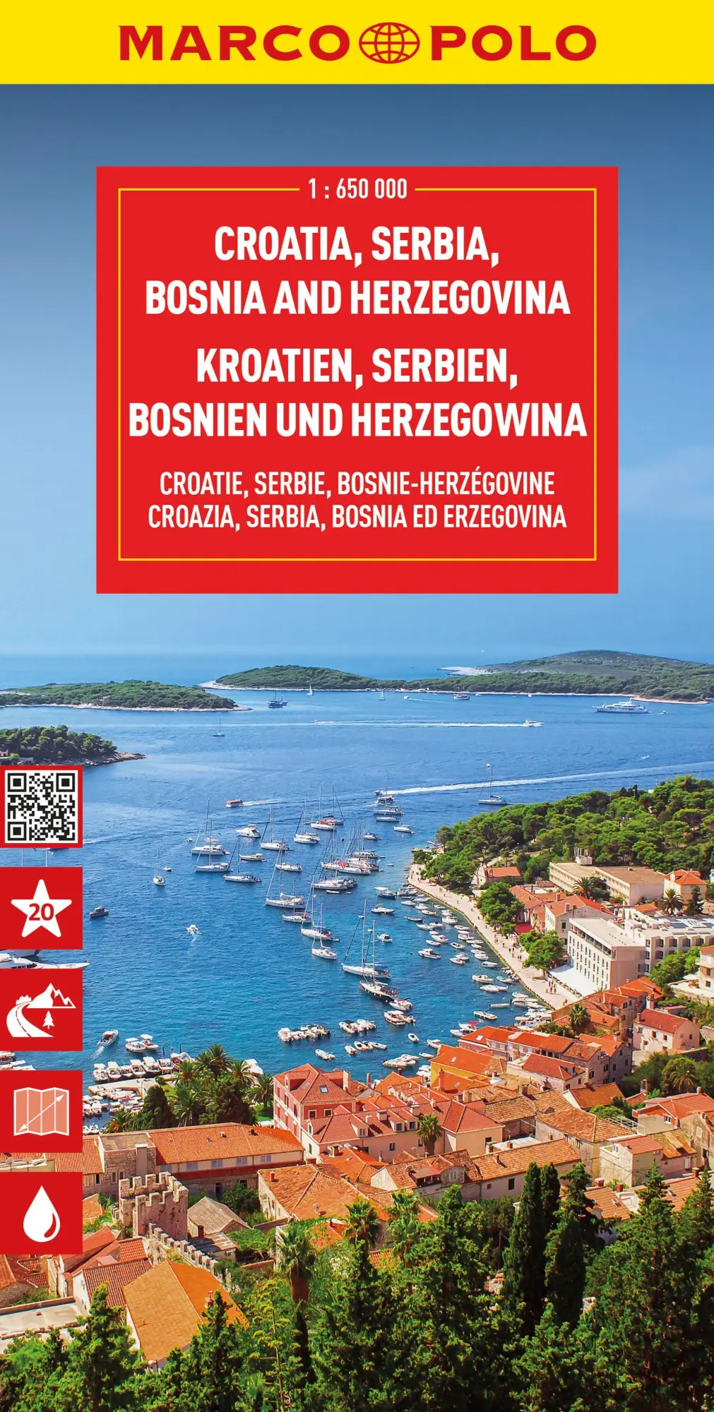 Cover: 9783575018731 | MARCO POLO Reisekarte Kroatien, Serbien, Bosnien und Herzegowina...