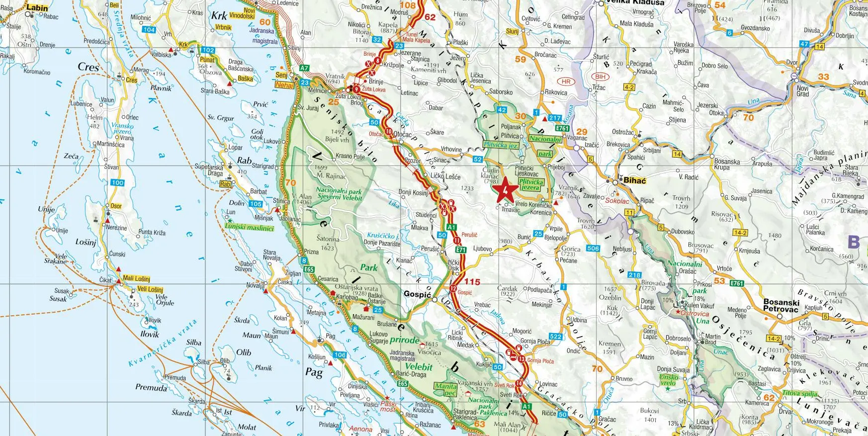 Bild: 9783575018731 | MARCO POLO Reisekarte Kroatien, Serbien, Bosnien und Herzegowina...