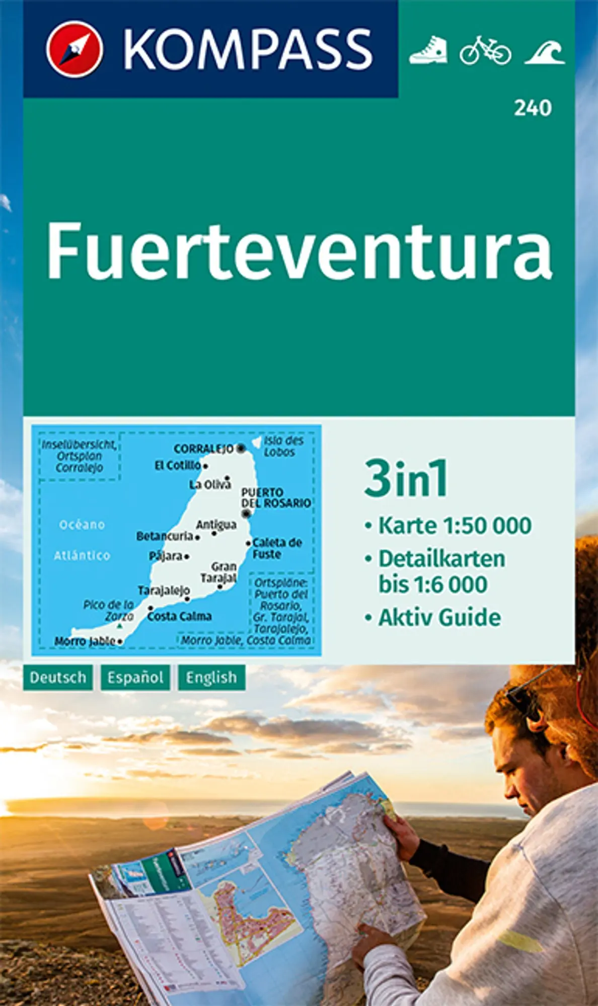 Cover: 9783990448731 | KOMPASS Wanderkarte 240 Fuerteventura 1:50.000 | KOMPASS-Karten GmbH