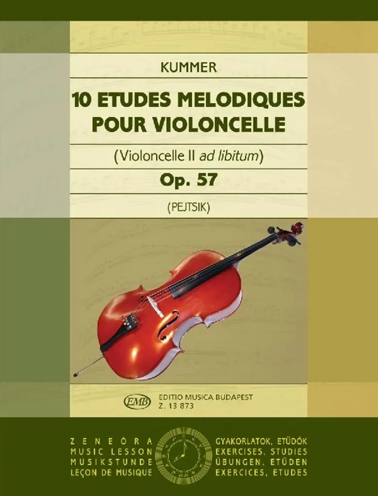Cover: 9790080138731 | 10 etudes melodiques op. 57 (Violoncello II ad li | Kummer | Buch