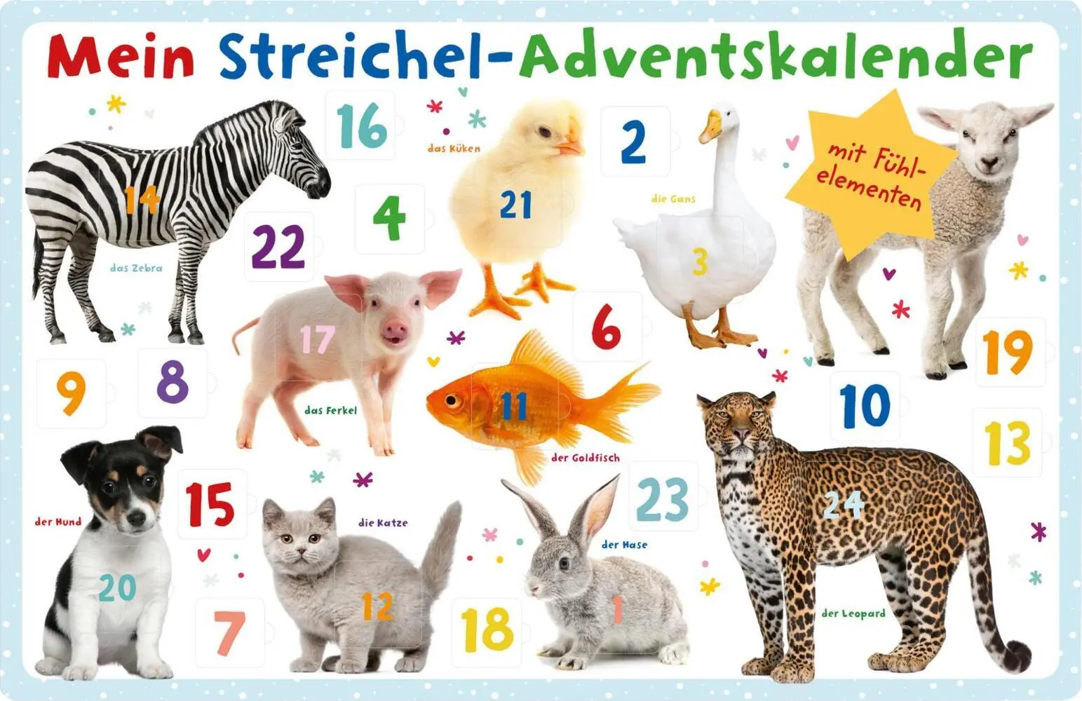 Cover: 4014489118831 | Mein Streichel-Adventskalender | Mit Fühlelementen | Kalender | 2 S.