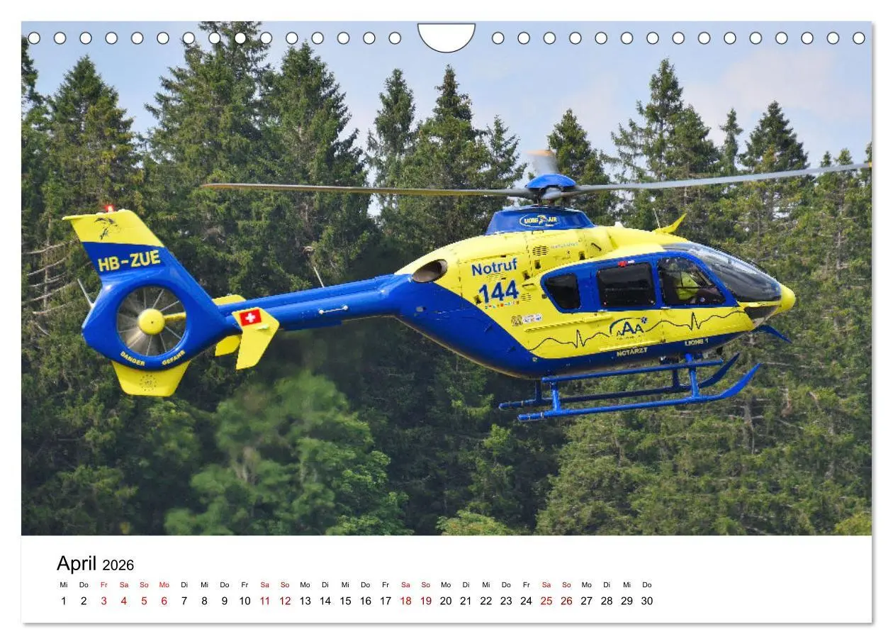 Bild: 9783457368831 | Rettungshubschrauber in Action (Wandkalender 2026 DIN A4 quer),...