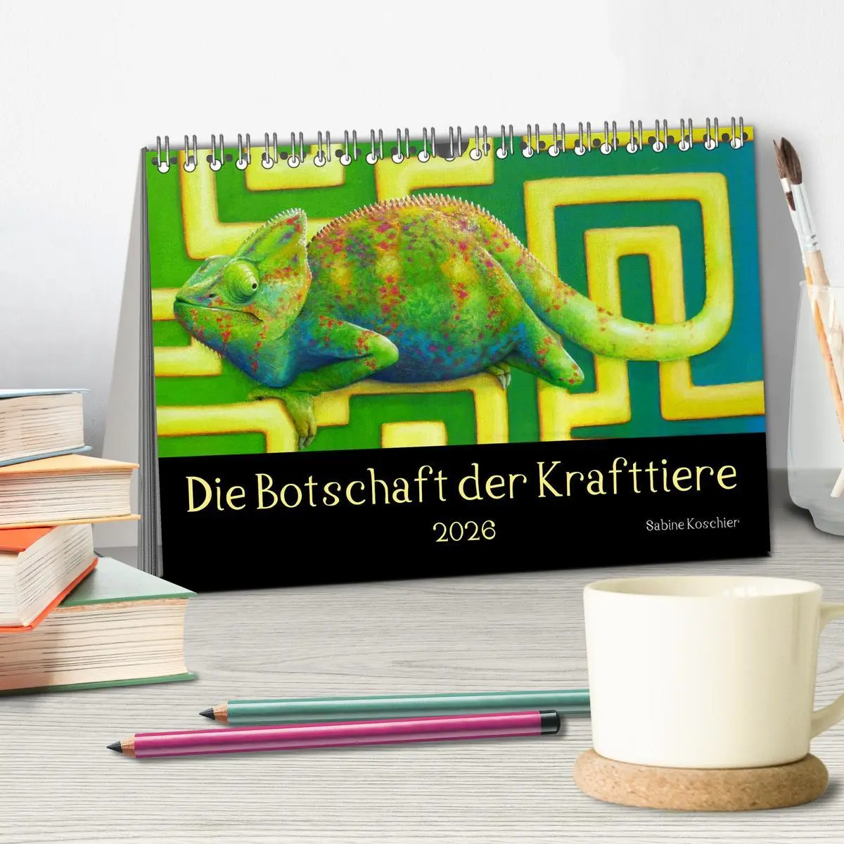 Bild: 9783457678831 | Die Botschaft der Krafttiere (Tischkalender 2026 DIN A5 quer),...
