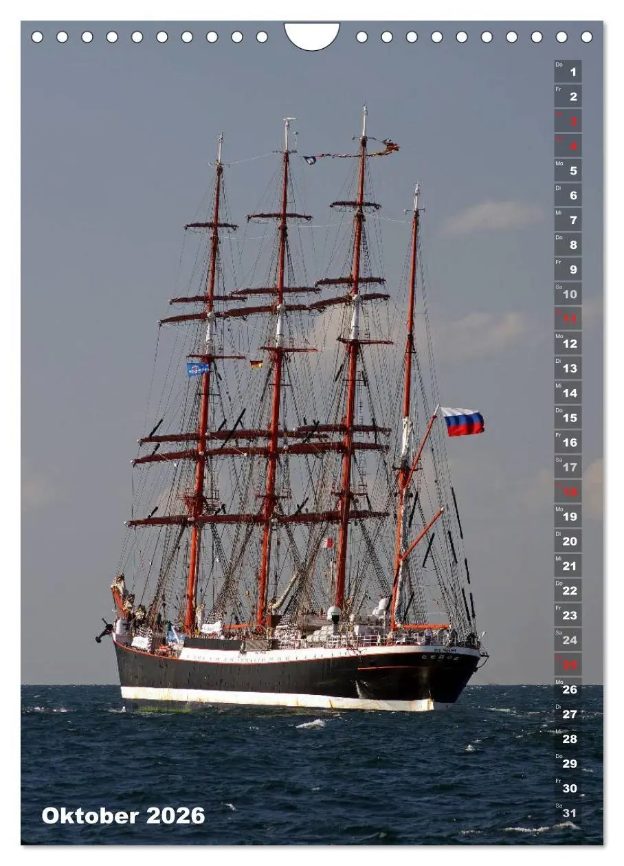Bild: 9783516448931 | Segelromantik - Großsegler auf der Ostsee (Wandkalender 2026 DIN A4...