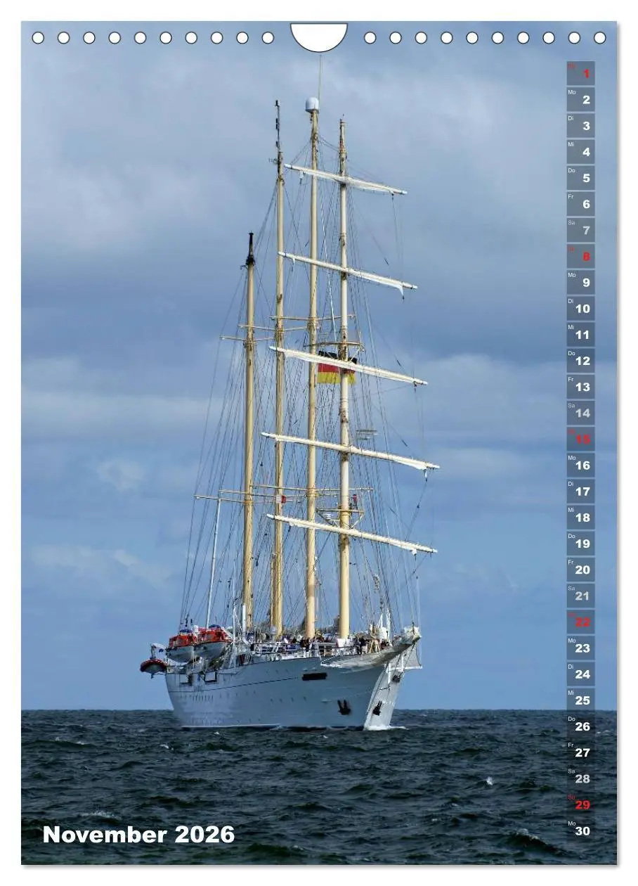 Bild: 9783516448931 | Segelromantik - Großsegler auf der Ostsee (Wandkalender 2026 DIN A4...