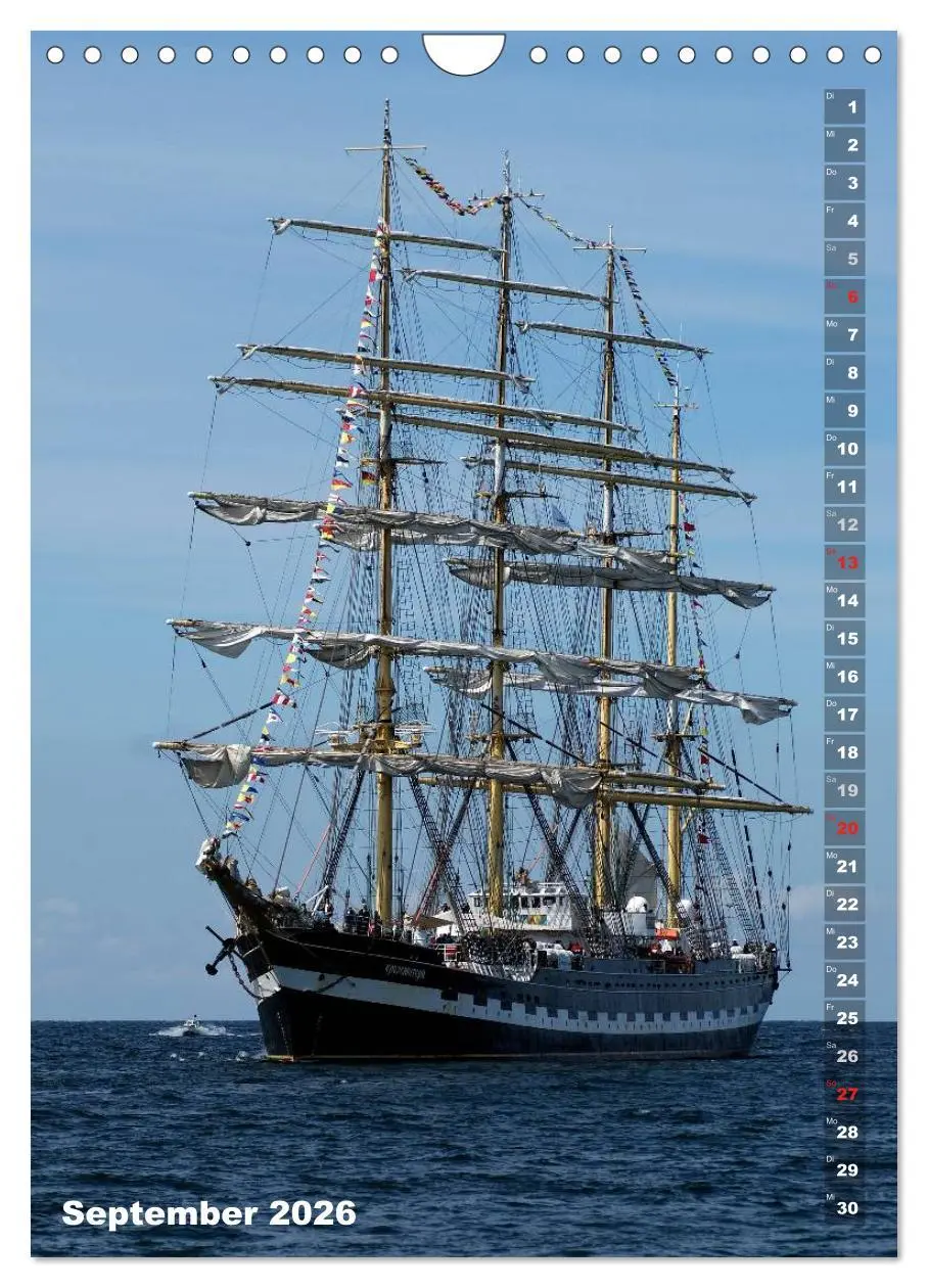 Bild: 9783516448931 | Segelromantik - Großsegler auf der Ostsee (Wandkalender 2026 DIN A4...
