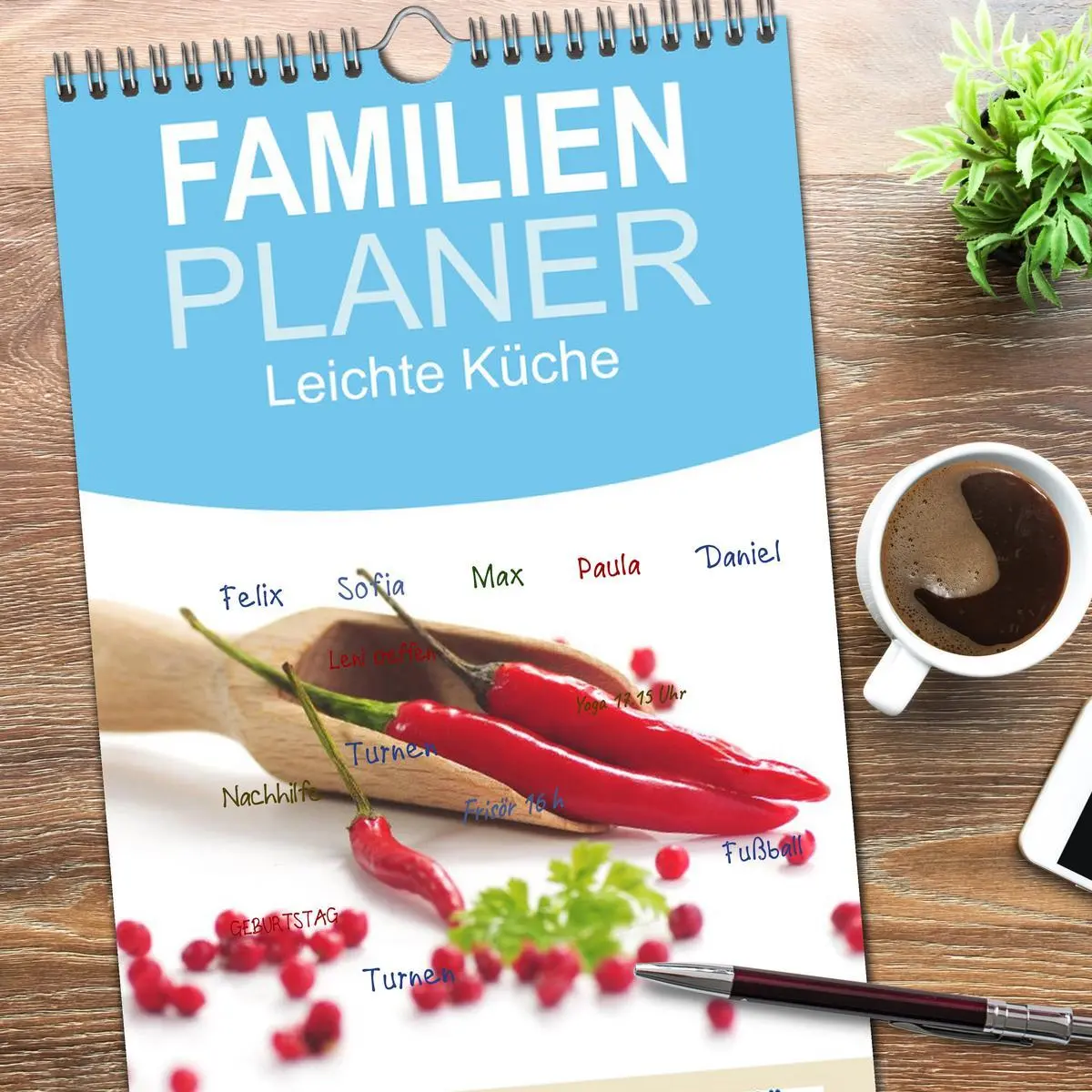 Bild: 9783516518931 | Familienplaner 2026 - Leichte Küche mit 5 Spalten (Wandkalender, 21...